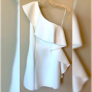 ASOS white one shoulder dress